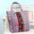 Cotton tote handbag, 'Shimmering Beauty' - Multicolor Beaded Cotton Tote Handbag from India thumbail