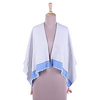 Cotton poncho cover-up,
