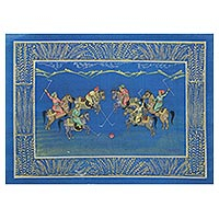 Miniature painting Polo by the Sea India