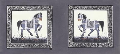 Miniature painting, Persian Horses