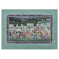 Miniature painting Royal Travels India