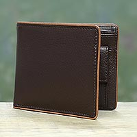 Men s leather wallet Just Right in Espresso Brown India