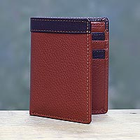 Men s leather wallet Russet Chocolate Harmony India