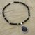 Onyx and cultured pearl pendant necklace, 'Magnificent Midnight' - Handcrafted Onyx and Cultured Pearl Beaded Pendant Necklace (image 2c) thumbail
