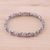 Amethyst link bracelet, 'Beautiful Sparkle' - Amethyst and 925 Silver Link Bracelet from India thumbail