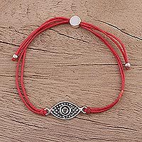 Sterling silver pendant bracelet,