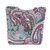 Cotton tote bag, 'Paisley Winter' - Grey Floral and Paisley Embellished Cotton Tote Bag (image 2b) thumbail