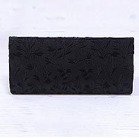 Embroidered clutch evening bag,