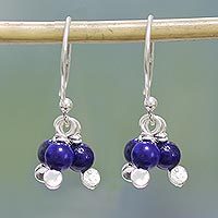 Lapis lazuli dangle earrings,