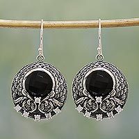 Onyx dangle earrings,