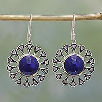 Lapis lazuli dangle earrings,