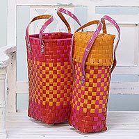 Recycled plastic bottle holders,