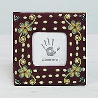 Beaded photo frame,