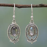 Labradorite dangle earrings,