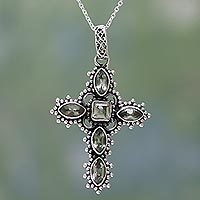 Prasiolite pendant necklace,