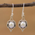 Cultured pearl dangle earrings, 'Intricate Twirl' - Indian Cultured Pearl and Sterling Silver Dangle Earrings thumbail