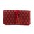 Brocade jewelry roll, 'Flowery Magic in Crimson' - Floral Motif Jewelry Roll in Crimson from India (image 2a) thumbail