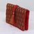 Brocade jewelry roll, 'Flowery Magic in Crimson' - Floral Motif Jewelry Roll in Crimson from India (image 2b) thumbail