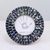 Glass photo frame, 'Bubbling Memories in Blue' (4 inch) - 4 Inch Circular Blue Glass Mosaic Photo Frame from India thumbail