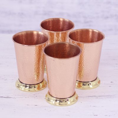Copper cups, Bar Camaraderie (set of 4)