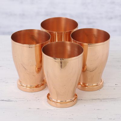 Copper cups, Shared Friendship (set of 4)