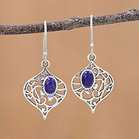 Lapis lazuli dangle earrings,