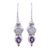 Amethyst and rainbow moonstone dangle earrings, 'Eternal Drops' - Amethyst and Rainbow Moonstone Dangle Earrings from India (image 2a) thumbail