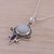 Rainbow moonstone and amethyst pendant necklace, 'Majestic Window' - Rainbow Moonstone and Amethyst Pendant Necklace from India (image 2b) thumbail