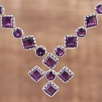 Amethyst pendant necklace,