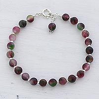 Quartz beaded bracelet,