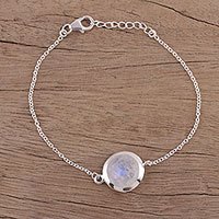 Rainbow moonstone pendant bracelet,