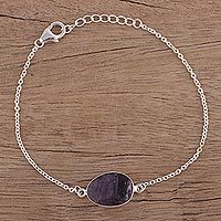Amethyst pendant bracelet,