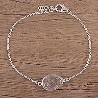 Quartz pendant bracelet,