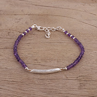 Amethyst pendant bracelet,