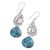 Sterling silver dangle earrings, 'Blue Peacock Majesty' - Sterling Silver Peacock Dangle Earrings from India (image 2d) thumbail