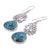 Sterling silver dangle earrings, 'Blue Peacock Majesty' - Sterling Silver Peacock Dangle Earrings from India (image 2e) thumbail