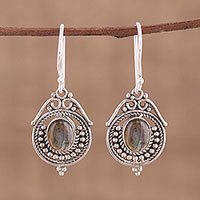 Labradorite dangle earrings,