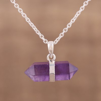 Amethyst pendant necklace, Entrancing Crystal
