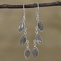 Labradorite dangle earrings,