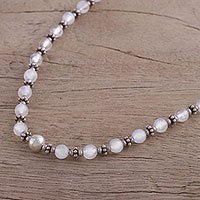 Rainbow moonstone beaded necklace,
