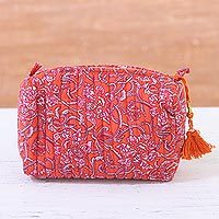 Cotton cosmetic bag,