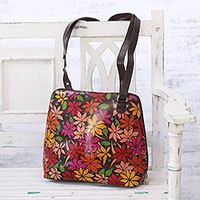 Batik leather sling,