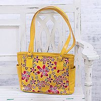 Batik leather handbag,