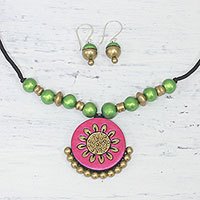 Ceramic jewelry set,
