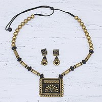 Ceramic jewelry set,
