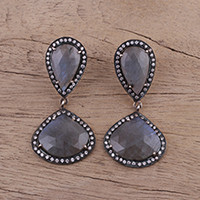 Labradorite dangle earrings,
