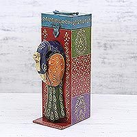 Wood bottle holder,