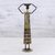 Iron tealight candle holder, 'Light Your Path' - Hand Painted Rustic Iron Tealight Candle Holder from India thumbail