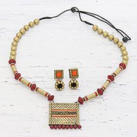 Ceramic jewelry set,