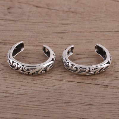Sterling silver toe rings, Jali Jive (pair)
